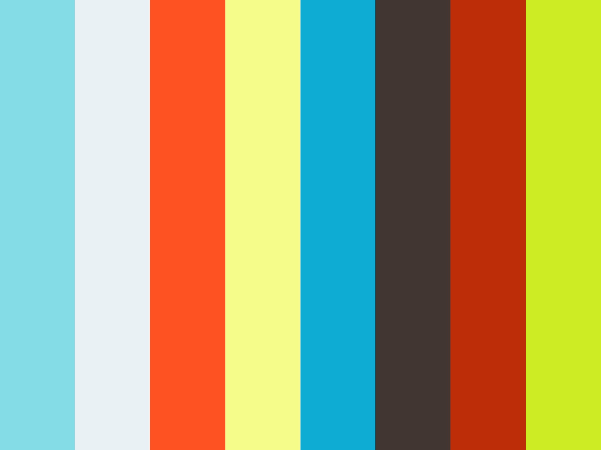 Abstraktes Muster aus senkrechten Farbflächen in Türkis, Orange, Gelb, Blau, Braun, Rot und Grün, ruhig und grafisch aufgebaut